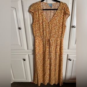Draper James yellow floral dress